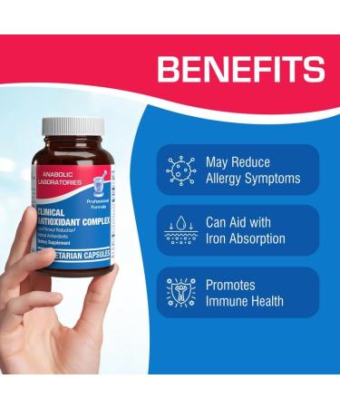 Natural Antioxidant Complex - 60 Vegetarian Capsules for Cell Health | Alpha Lipoic Acid Green Tea Quercetin Turmeric Vitamin C - Buy Online on GoSupps.com