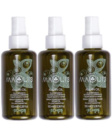 ECHOSLINE MAQUI biphasic oil for dry hair 3 x 100 ml treatment for dry or treated and released hair