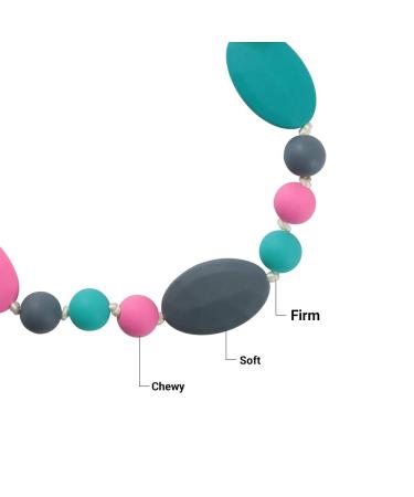 Sensory Chew Necklace for Kids Girls -Designed for Autism  ADHD  Oral Motor Kids- Baby Teether Necklace -Oral Sensory Chew Toys (Pink and Blue) - Buy Online on GoSupps.com