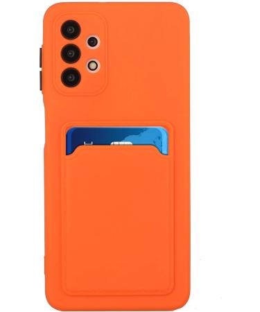 Tivenfezk Nadoli Orange Silicone Case for Samsung Galaxy A73 5G - Ultra Thin Shockproof Scratch-Resistant Wallet TPU Cover with Credit Card Holder - Buy Online on GoSupps.com
