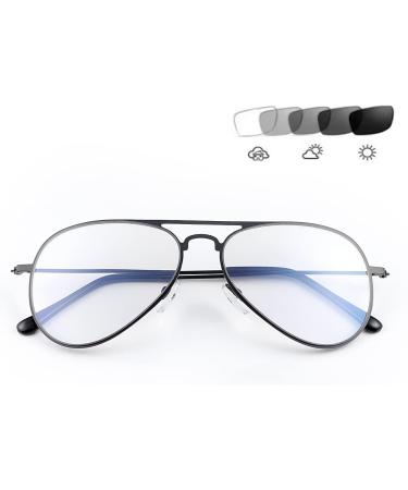 Buy Ljimi Photochrome Progressive Multifocus Reading Glasses - UV Protection Multifocal Transition Sunglasses for Men & Women - Black 1.0x - Buy Online on GoSupps.com
