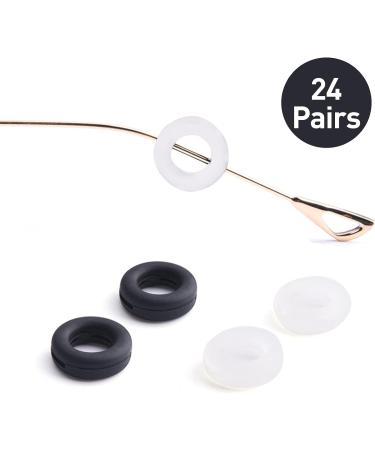 VEGCOO 12 Pairs Round Glasses Retainers Silicone Eyeglasses Hooks Temple Tip Holder Ring Eyewear Sleeve Retainer for Glasses Eyeglasses and Sunglasses B - Buy Online on GoSupps.com