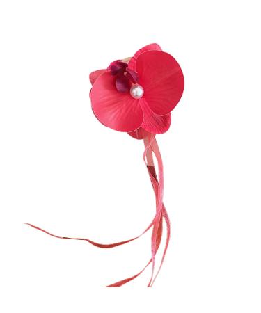 AJOIDR Hair Claw Clips Hair Gripper Hair Jaw Clamps Cute Hair Catch Phalaenopsis Barrettes Strong Hold Hairpin for Girls Watermelon Red