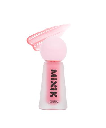 MIXIK Plumping Lip Ampoule Hydrating Lip Gloss Plumping Ampoule made with Shea Butter & Argan Kernel Oil leaving Lips Plump Smooth and Glossy promotes Vibrant High-Gloss Plump Lips (Pink Plump)