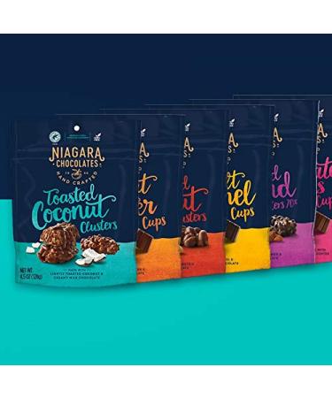 Niagara Chocolates Dark Chocolate Salted Almond Clusters - 4.5oz Non-GMO Premium Treat - Buy Online on GoSupps.com