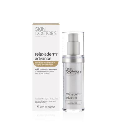 Skin Doctors Relaxaderm Advance helps reduce the appearance of wrinkles expression lines and lifts plumps smooths the skin contains Hyaluronic Acid 30ml