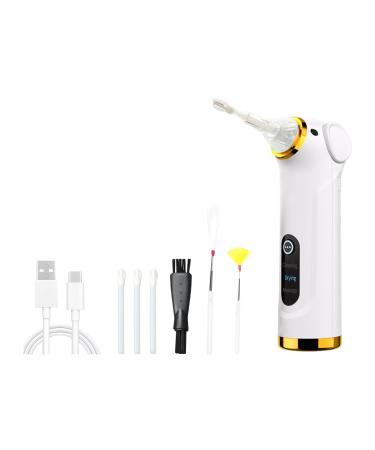 Multi-functional Electric Ear Wax Removal Tool Ear Cleaning Kit - Drying Ear Canal&Massaging Ear for Adults and Children (White)