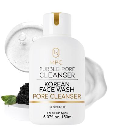 MPC Bubble Pore Cleanser Korean Face Wash Gentle Deep Pore Facial Cleanser with Caviar Blackhead Makeup Remover Pore Minimizer Hydrating Exfoliator Oily Dry Skin 5.07 fl oz 5.07 Fl Oz (Pack of 1)
