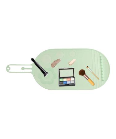 Makeup Brush Cleaning Pad Cleaning Tool for Cosmetic Brushes Brush Clean Pad Cosmetic Cleaning Pads Portable Cosmetic Brush Scrubber Mat Pad for Foundation Brush green