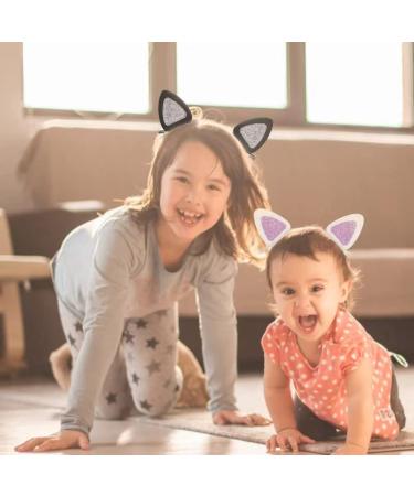 16 Pcs Cat Ears Hair Clips for Girls - Animal Hair Pins for Toddlers - Glitter Cat Themed Accessories - Kids Halloween Costume Party Supplies - Buy Online on GoSupps.com