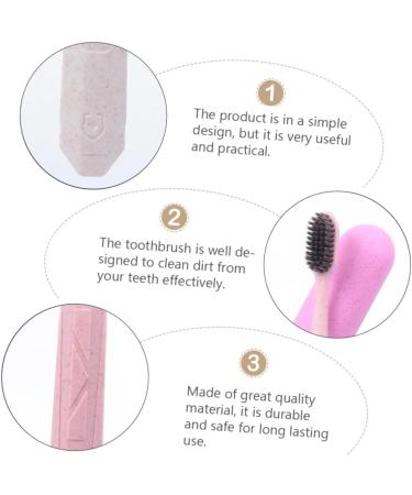 Healeved 4pcs Toothbrush Set - Long Handle Travel Gift | Eco-Friendly PP Material for Optimal Oral Care - Buy Online on GoSupps.com