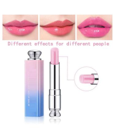 Korean Magic Color Changing Lip Balm Set - Long Lasting & Waterproof Lip Tint Stain - 3Pcs Peach, Strawberry, Orange - Crystal Lipstick for Women - 3 Count Pack - Buy Online on GoSupps.com
