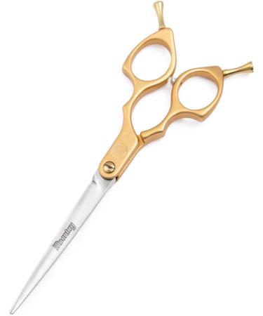Moontay 6.5 Professional Curved Pet Grooming Scissor - 440C Japanese Stainless Steel, Ultra-Light Aluminum Handle, Dog Cat Shear/Scissor - Gold 6.5 Straight Cutting - Buy Online on GoSupps.com