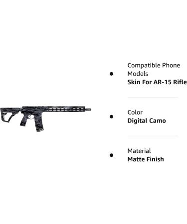 MIGHTY SKINS GunWraps Skin Compatible with AR-15 Rifle - Digital CamoÂ | Protective  Durable  and Unique Vinyl Decal wrap Cover | Easy to Apply  Remove  and Change Styles | Made in The USA - Buy Online on GoSupps.com