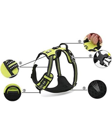 Winhyepet TrueLove No-Pull Dog Harness - Reflective Adjustable for All Sizes Includes 2 Linen Clips & Control Handle - TLH5651 XL Neon Yellow - Buy Online on GoSupps.com