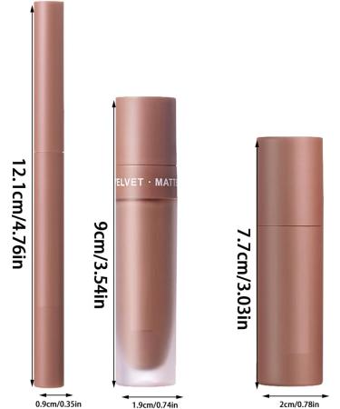 Velvet Lip Set Long-Lasting Waterproof Matte Lipstick 3X Precision Definition Lip Pencil Soft and Comfortable Texture Elegant Makeup | Intense Look for Everyday and Evening Wear - Buy Online on GoSupps.com