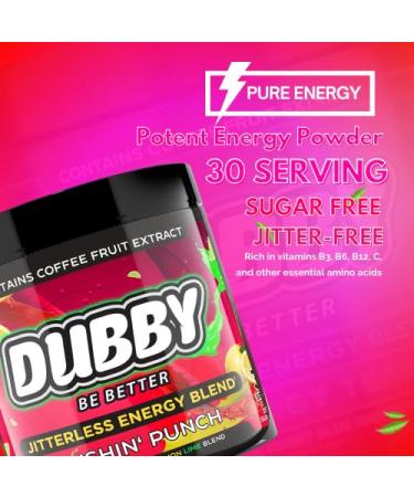 Buy Dubby Gamer Energy Drink Powder - Sugar Free Jitter-Free Nootropic Energy Fruit Punch Lemon Lime Flavor 30 Servings - Boost Your Gaming Performance - Buy Online on GoSupps.com