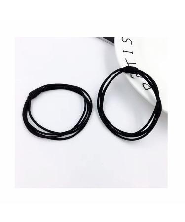 20pcs Black Elastic Hair Ties for Women, Girls, and Men - Seamless Pony Tail Holders for Thick, Thin, and Curly Hair - No Damage Bands - 4-in-1 Design - Buy Online on GoSupps.com