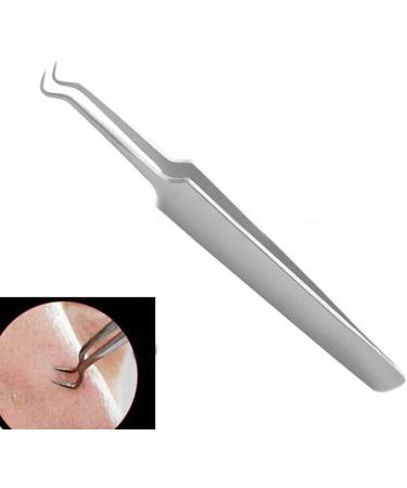 Curved Blackhead Tweezers | Stainless Steel Pimple Remover | ghfashion Beauty Tools for Flawless Skin - Buy Online on GoSupps.com