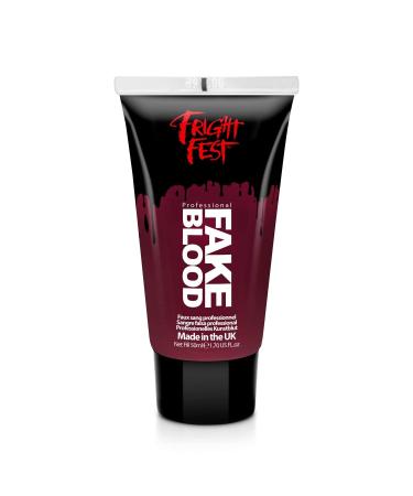 Fake Blood Gel 50ml by Fright Fest Red Fake Blood   SFX makeup looks great with face blood  liquid latex  white face paint  black face paint  body paint and spirit gum