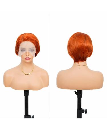 West Kiss 6 Inch Ginger Pixie Cut Lace Front Wig for Black Women - Short Bob Straight Human Hair Wig - Buy Online on GoSupps.com
