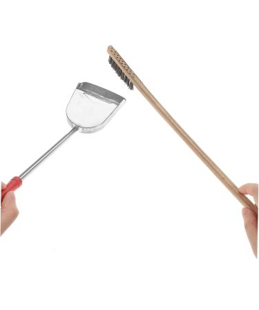 Housoutil 2pcs Set Cage Birds and Wooden Accessory Supplies Shovel Steel Long Parrot for Cleaning Brush Pet 7x9cm Assorted Color - Buy Online on GoSupps.com