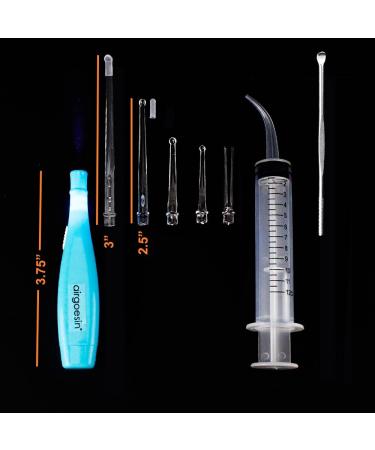 Airgoesin 2-in-1 Lighted Tonsil Stone & Earwax Removal Tool with 10 Tips - Tonsillolith Pick Case + Irrigator Clean - Buy Online on GoSupps.com