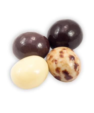 Dilettante Chocolates Chocolate Covered Espresso Bean Blend | Premium Ingredients | 3lb Bulk Jar | White, Milk & Dark Chocolate Coffee Beans | Caffeinated Treats - Buy Online on GoSupps.com