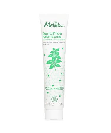 Melvita, Natural toothpaste for optimal oral hygiene, long-lasting mint freshness, environmentally friendly, fights dental plaque, daily use, 75 ml