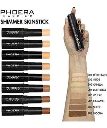 PHOERA Concealer Stick Highlighter Pen | Full Coverage Waterproof Creamy Contour Makeup for Eyes and Dark Circles (204Buff Beige) - 7.00g - Buy Online on GoSupps.com