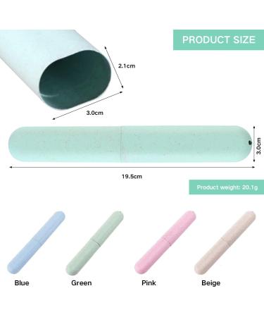 Huyiwei 4-Piece Toothbrush Set | Wheat-Colored Travel Covers | Ideal for Daily Use & Long-Distance Trips | Maintain Tooth Whiteness - Buy Online on GoSupps.com