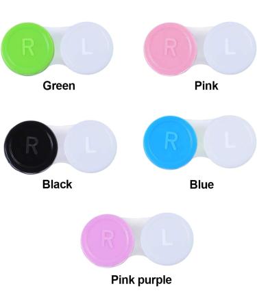 20PC Contact Lens Containers Set with Mirrors | Travel-Friendly Lens Cases in Green Blue Pink & Black | Ideal for Home & Travel - Buy Online on GoSupps.com