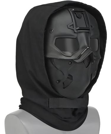 Aifordge Airsoft Mask - Adjustable Storm Hood Facial Mask for Paintball CS Tactical Cosplay & Outdoor Sports - Black Eye Protection Headgear - Buy Online on GoSupps.com