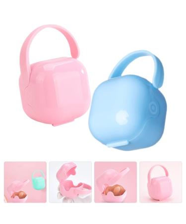 Toddmomy 2 STK Baby Food Pacifier Holder Case | Portable Pacifier Storage & Travel Cover | Protective PP Pacifier Etui - Buy Online on GoSupps.com