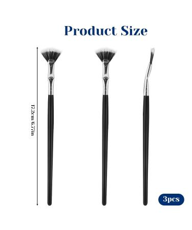 3PCS Folding Angle Scalloped Lash Brush Set - Fan Brush & Eyelash Comb for Perfect Lashes | Ideal Makeup Tool for Clump-Free Eyelash Separation - Buy Online on GoSupps.com