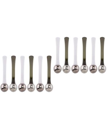 MAGICLULU Lot de 2 Mini-applicateurs de Cr me pour Les Yeux en Alliage de Zinc B tonnets de Massage Lisses pour Les Yeux Raffermissants 6 Pi ces
