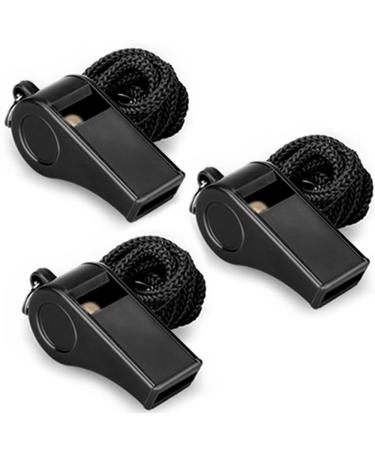 Hipat Whistle 3 Packs Plastic Sports Whistles with Lanyard Loud Crisp Sound Whistle Ideal for Coaches Referees and Officials - Buy Online on GoSupps.com