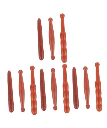 Beavorty neck massage device 12 STK acupressure stick Deprecy Massage bars made of wood massage devices made of wood hand massager portable massage stick foot massage stick aid tool stock roll