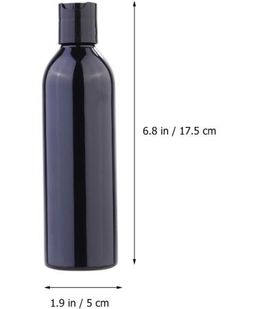 Lurrose 6 Pack Refillable Empty Plastic Cosmetic Bottles - 250ml Travel Bottles for Cream Water and Liquid Soaps - Black - Buy Online on GoSupps.com