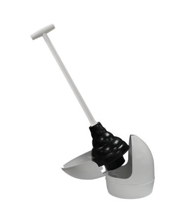 Korky 90-4A Toilet Plunger and Holder, 6.6" x 23", Black, No Size, No Color