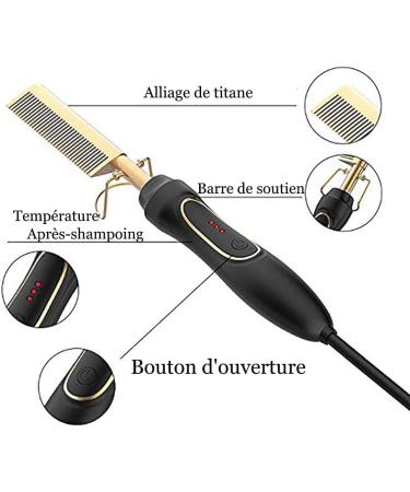 Barley Direct Ceramic Hair Comb - Portable Travel Straightener with 3 Temperature Settings - Multifunction Afro Comb for All - Buy Online on GoSupps.com