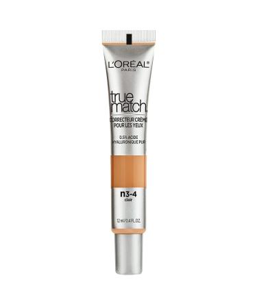 L Or al Paris True Match Eye Cream Concealer | 0.5% Hyaluronic Acid | Light N3-4 | 0.4 fl. oz. | International Shipping Available - Buy Online on GoSupps.com