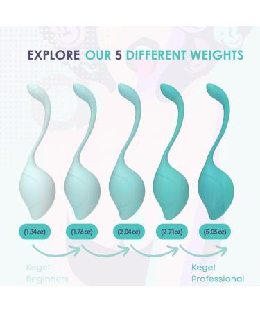 Kegel Balls for Women | Pelvic Floor Strengthening Set - Improve Intimate Health | Aquamarine - Buy Online on GoSupps.com