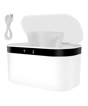 Baby Wipe Warmer USB Plug and Use Wipes Dispenser Warmer with Night Light 3 Modes Adjustable Wet Wipes Warmer Fast Heating Thermostat Diaper Wipe Warmer for Baby Nursery