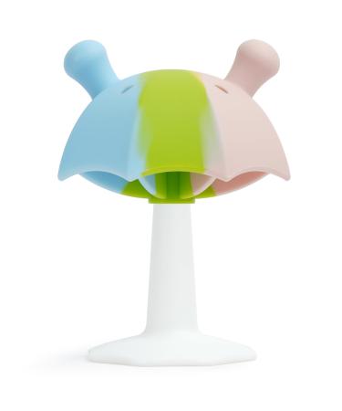 Bite ring baby umbrella bite ring with suction foot biting toys for babies boys and girls seposve silicone baby chops for suction needs bpa free multi -colored