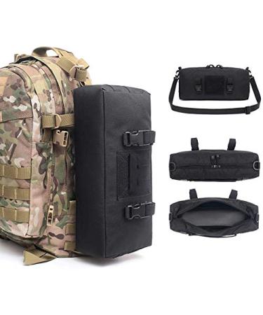 Acexier Outdoor climbing pockets of waterproof military tactical accessories shoulder bag 600D nylon molle camping pack hiking bag black