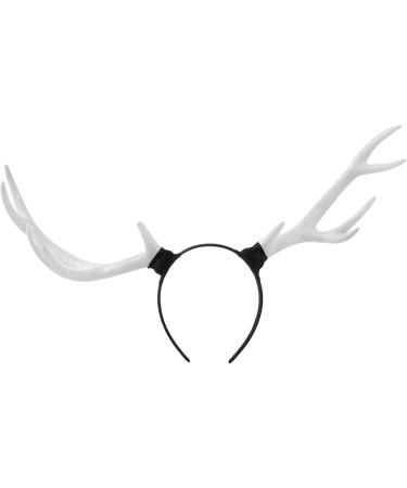FRCOLOR Christmas Antler Headband Deer Horn Hair Hoop Christmas Holiday Cosplay New Years Decor(White) - Buy Online on GoSupps.com