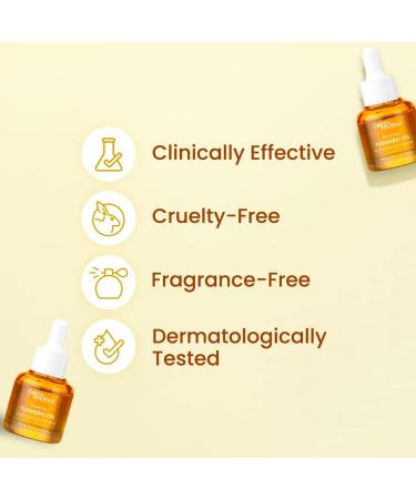 Earth Rhythm Turmeric Facial Oil | Antibacterial & Antiseptic | Provides Healthy Glow Fades Acne Marks Men & Women - 20ml - Buy Online on GoSupps.com