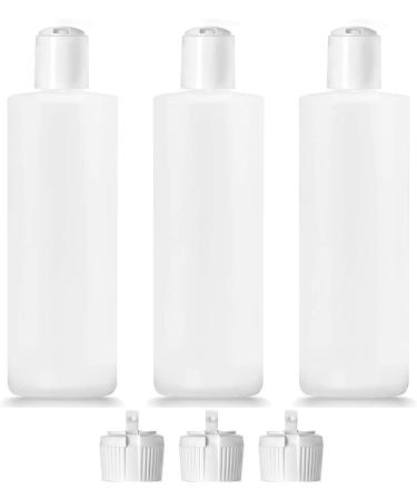 3 Pack 16 Oz HDPE Plastic Bottles with 6 Caps - BPA-Free, Food-Grade, Ideal for Shampoo, Body Wash, Sauce, and More - Buy Online on GoSupps.com