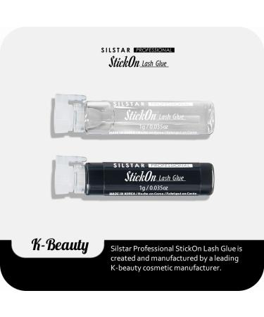 SILSTAR PROFESSIONAL Strip Lash Glue - Latex Free Strong Hold 0.07oz (8pcs) - Black & Clear Assorted - Ideal for Individual Eyelashes - International Shipping Available - Buy Online on GoSupps.com